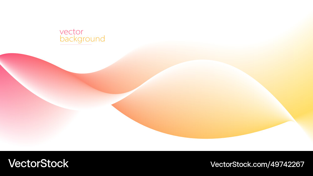 Smooth flow of wavy shape with gradient abstract vector image