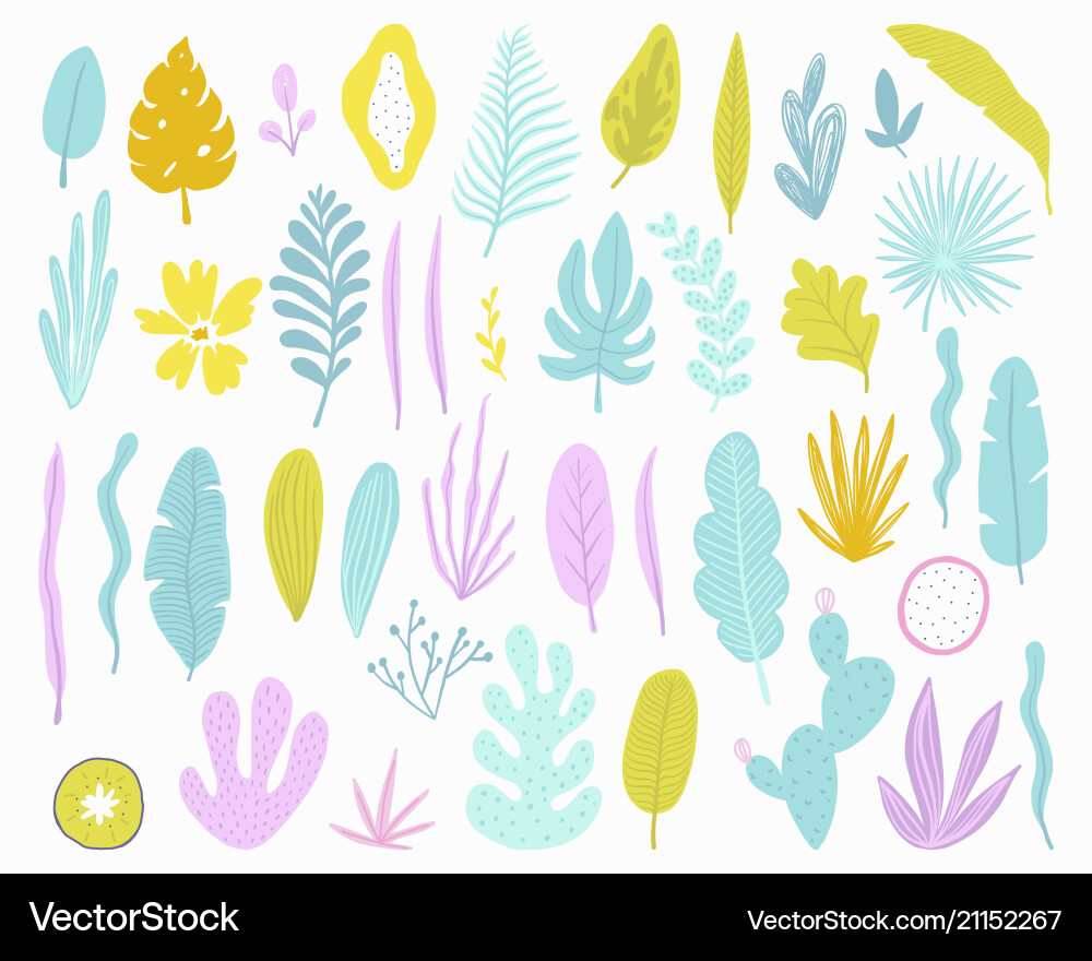 Summer time isolated objects Summer time isolated objects vector image