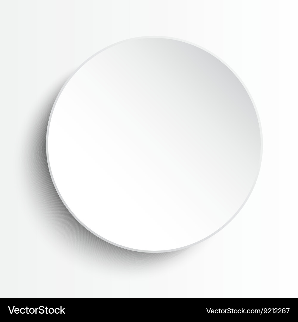 White circle empty banner on background Vector Image