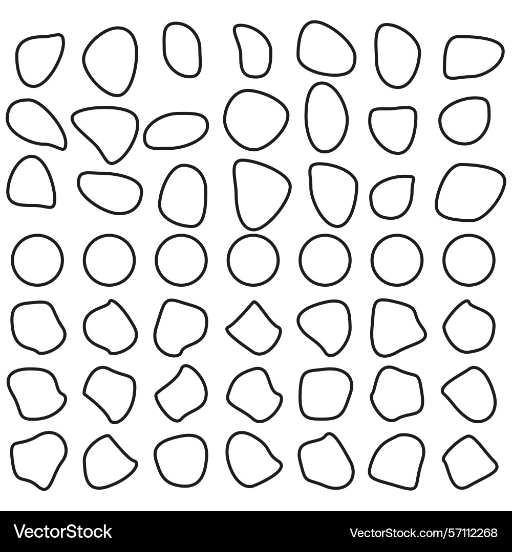 Abstract contour shapes random polygon outline Abstract contour shapes random polygon outline vector image
