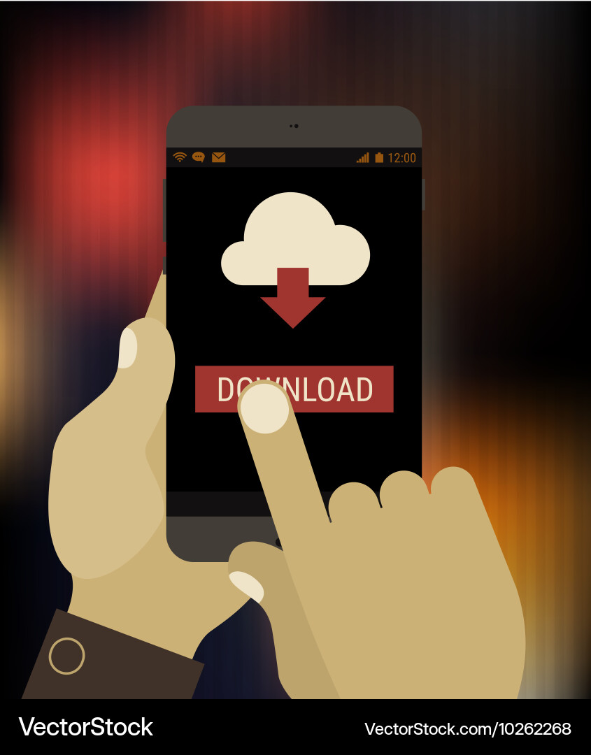 Cloud computing app mockup vector image