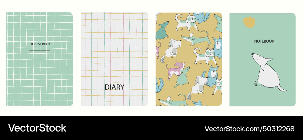 Cover page templates based on seamless patterns Cover page templates based on seamless patterns vector image