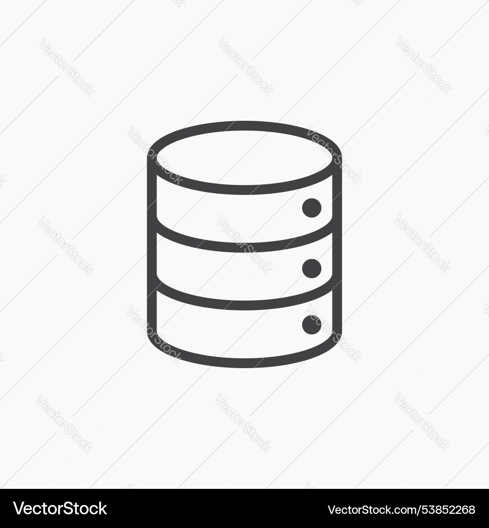 Database icon set Vector Image
