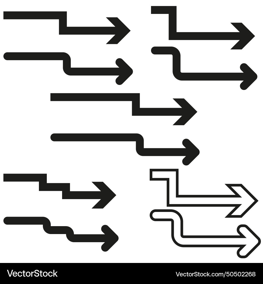Directional arrow steps sequential flow design Directional arrow steps sequential flow design Vector Image