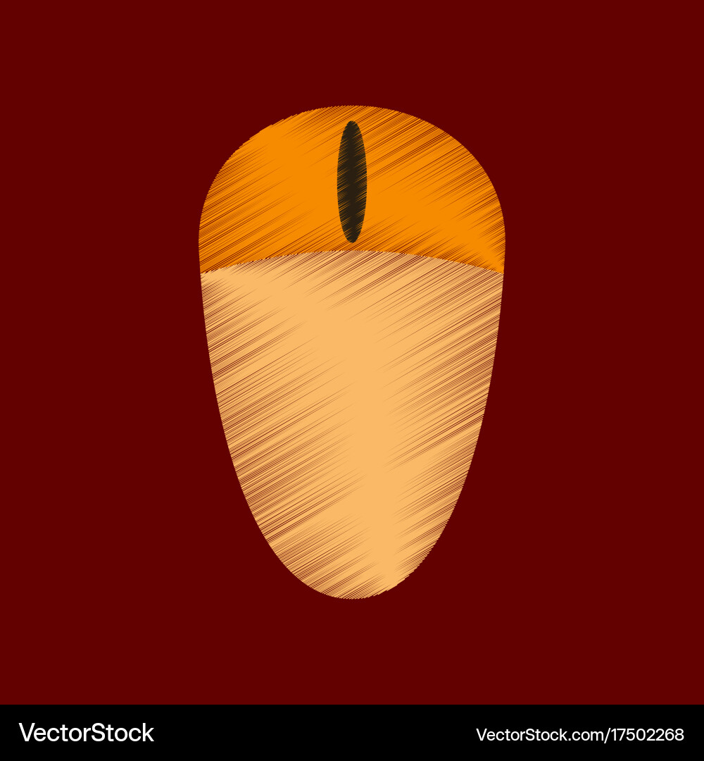 Flat shading style icon computer mouse vector image