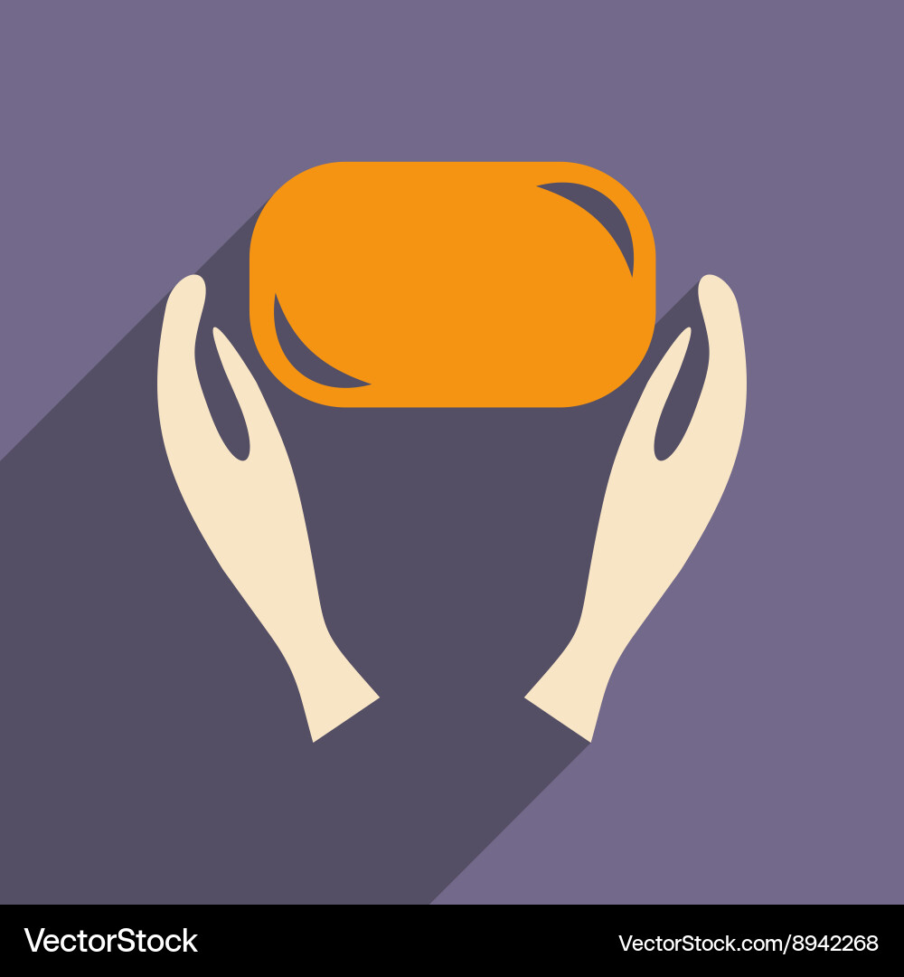 Flat with shadow icon and mobile application clean vector image