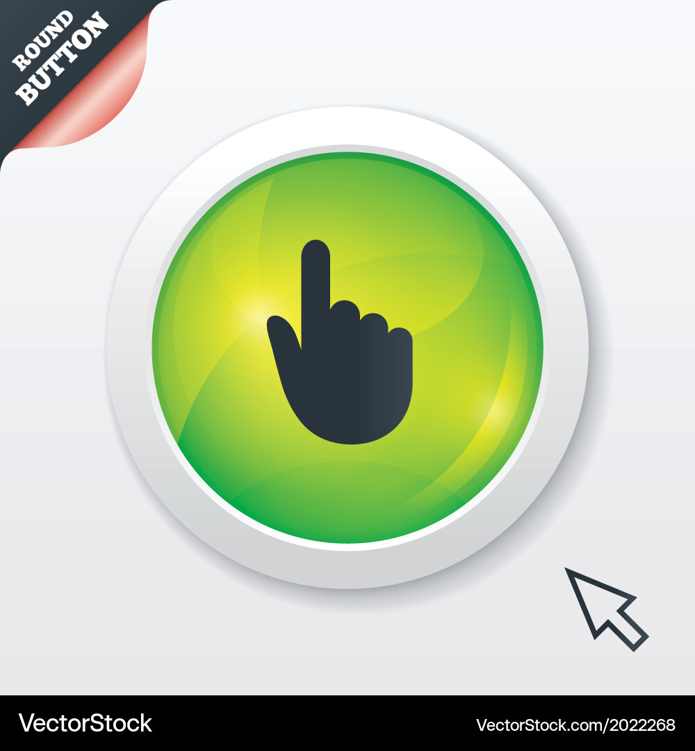 Hand cursor sign icon pointer symbol vector image