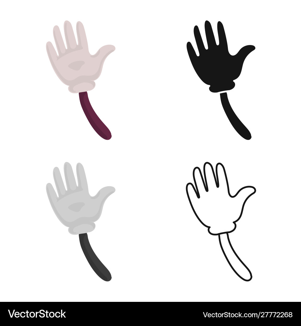 Isolated object palm and hand sign web element vector image