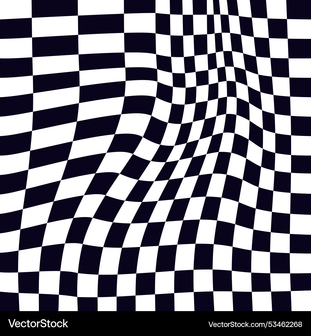 Psychedelic checkerboard pattern Psychedelic checkerboard pattern vector image