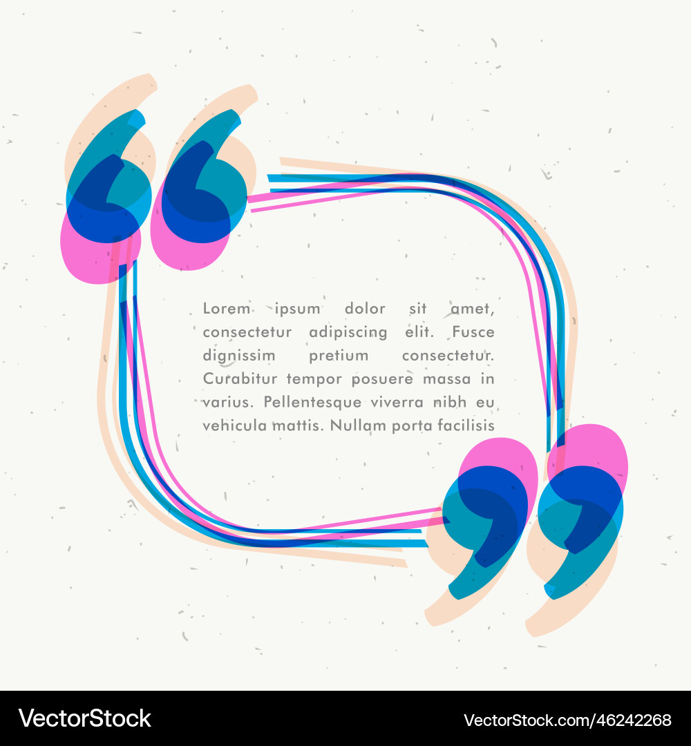 Quotation mark textbox with space for your text Vector Image