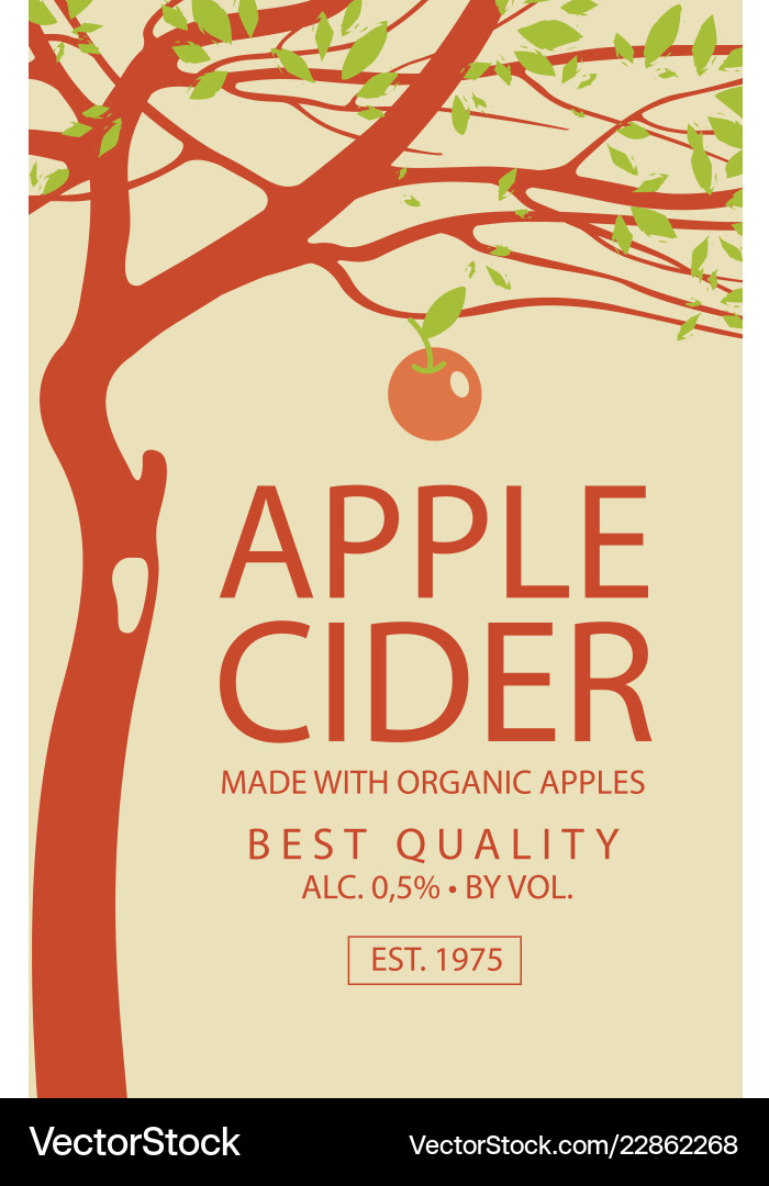 Retro Apple Cider Label Vector Image