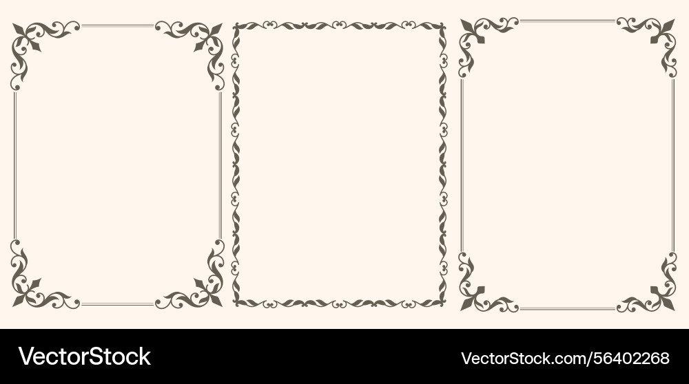 Set of certificate frames and borders Vector Image