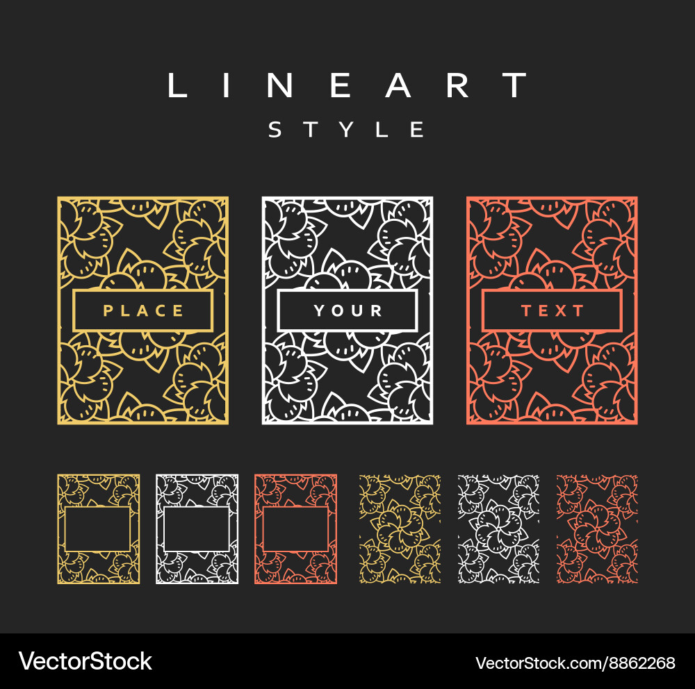 Set of design elements labels and frames Vector Image