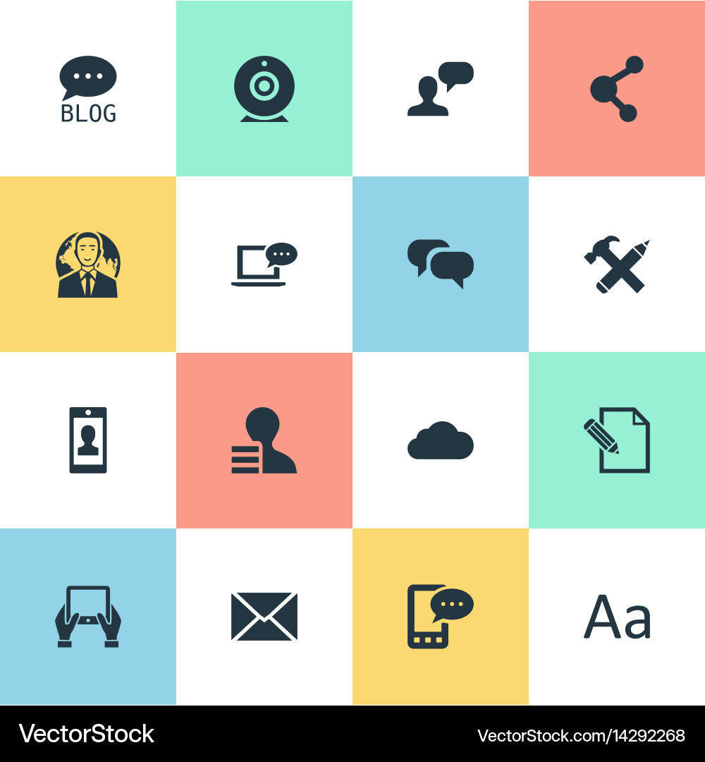 Set of simple user icons Vector Image
