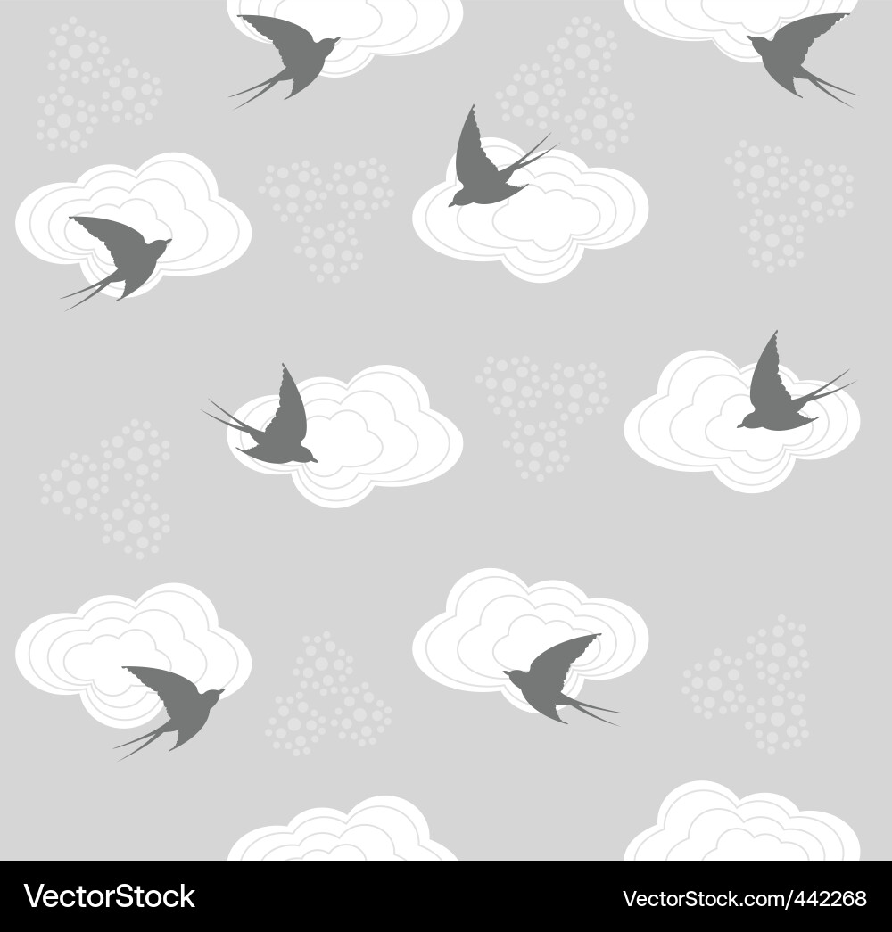 Swallow Cloud Pattern vector image