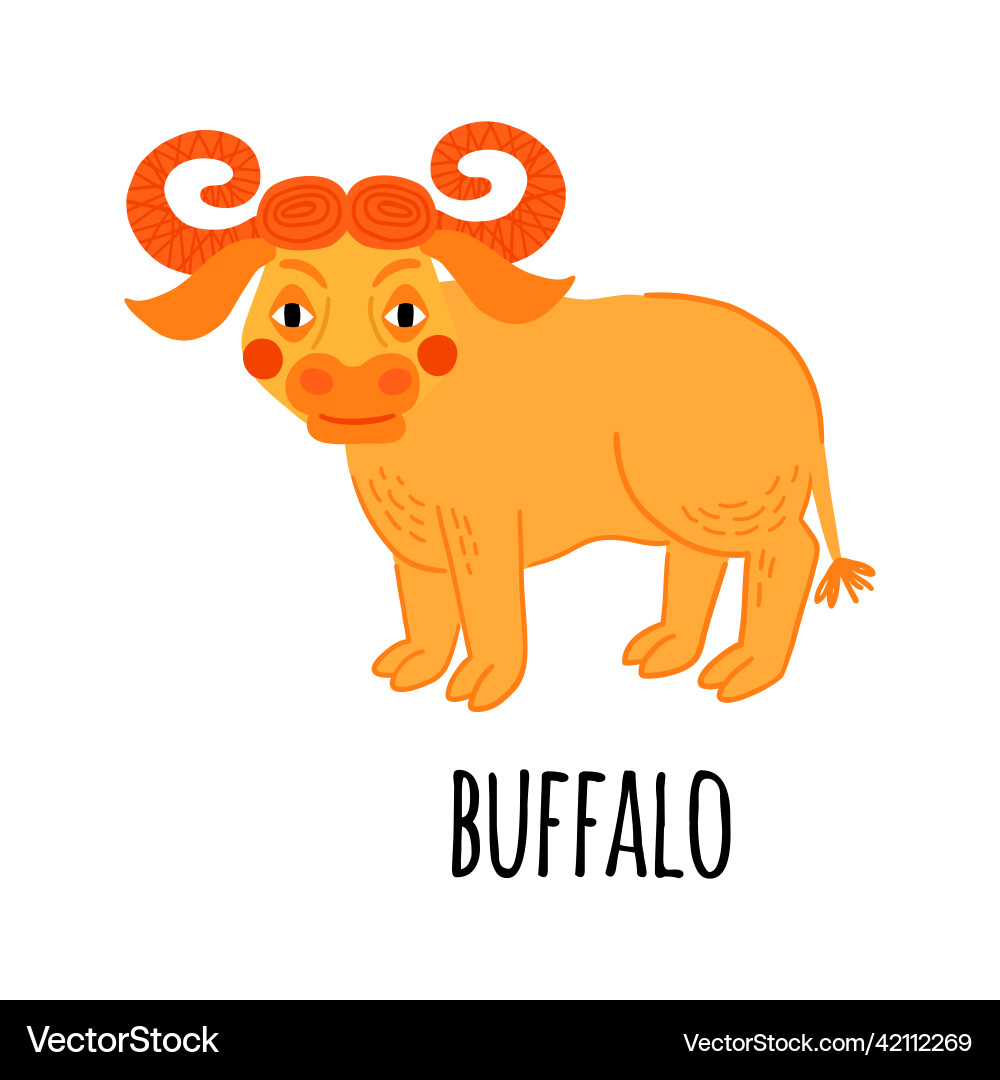 Buffalo clipart african animal vektorbild