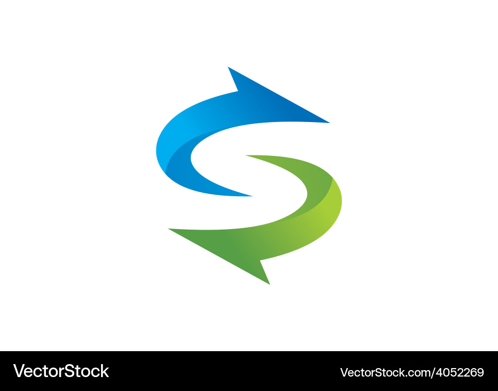Direction Abstract Logo Circle arrow direction process abstract logo Vector Image