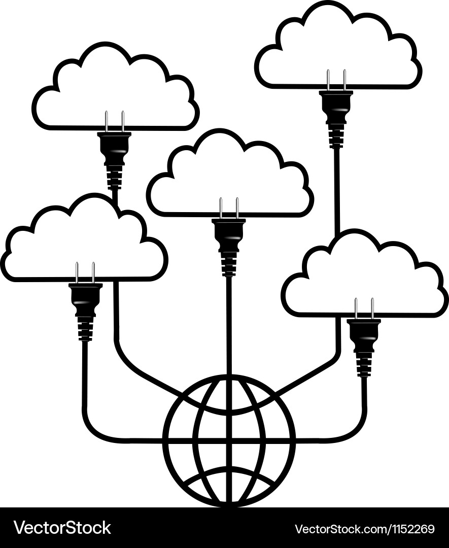 Cloud Computing Integration Vector Image