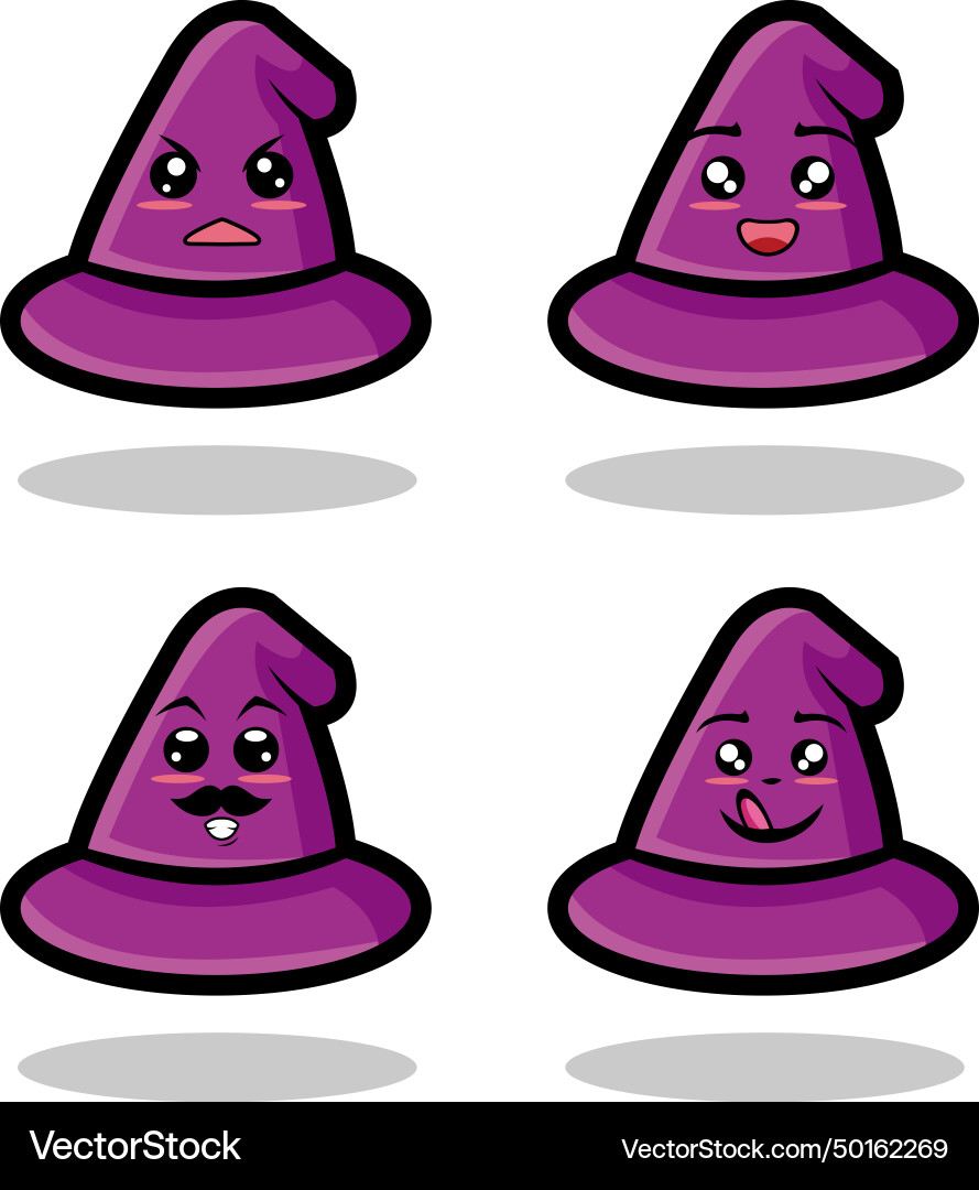 Collection of cute emoticon emoji doodle cartoon Collection of cute emoticon emoji doodle cartoon vector image