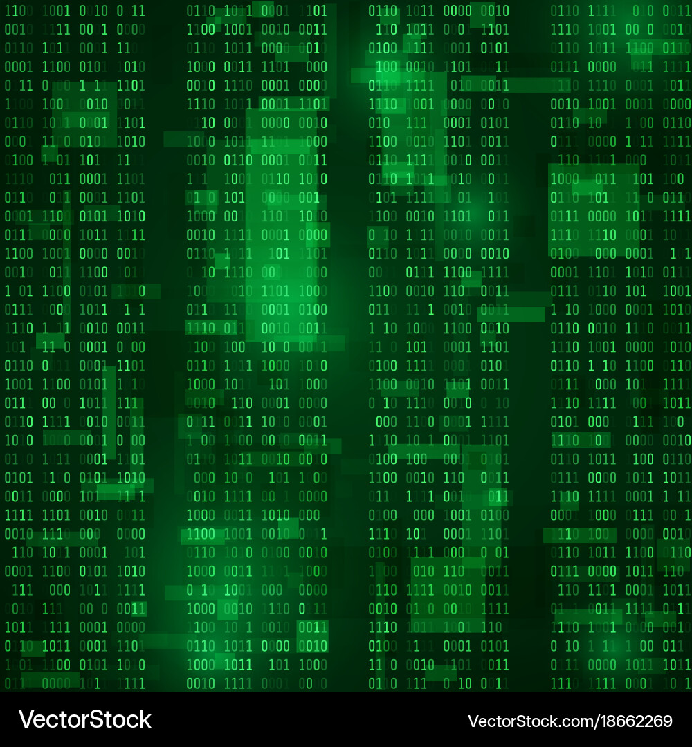 Digital Matrix Code Streams vector image