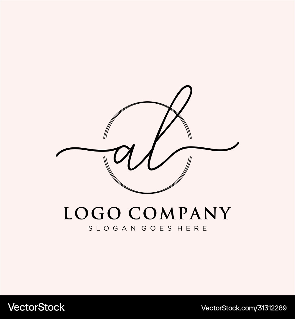 Elegant Initial Logo - Handwriting Script vector image