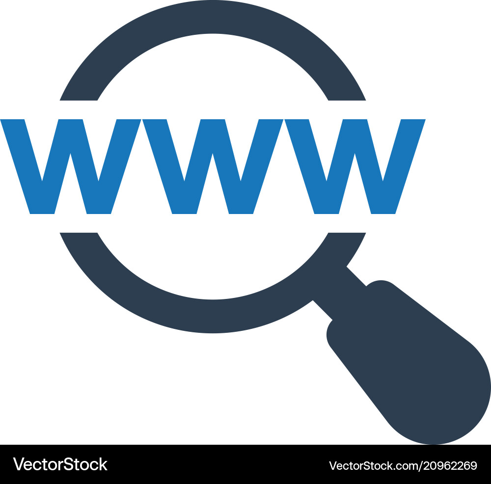 Find web address icon vector image