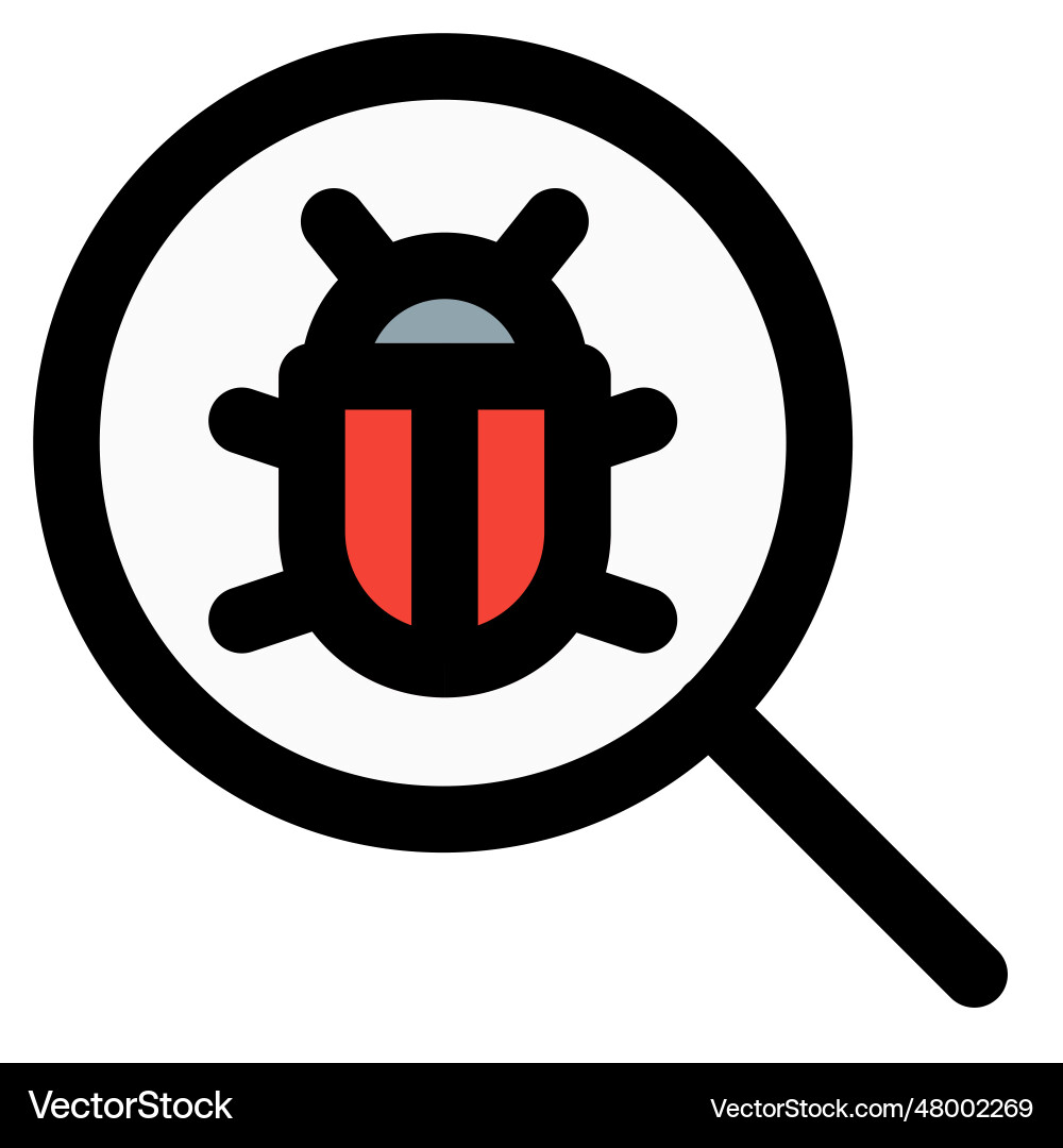 Found a bug in system software Vector Image