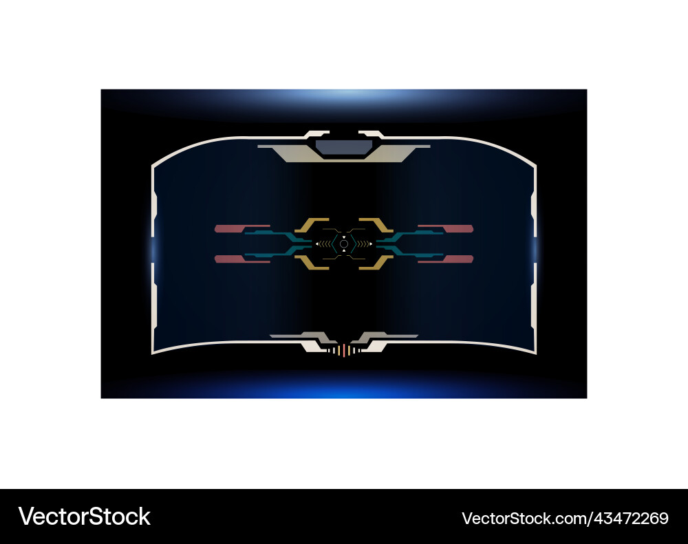 Hud ui system virtual element futuristic screen Hud ui system virtual element futuristic screen vector image