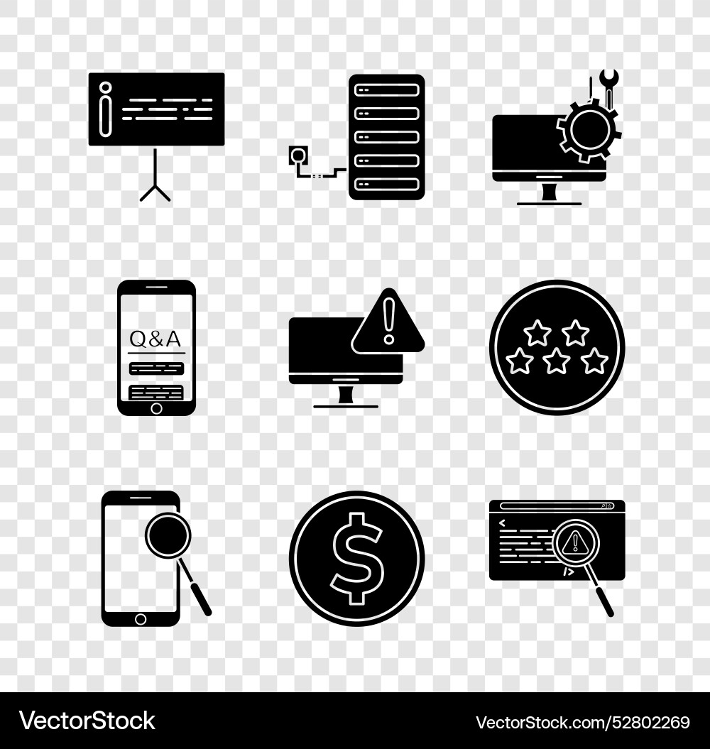 Informationsserver Computermonitor-Service Informationsserver Computermonitor-Service vektorbild