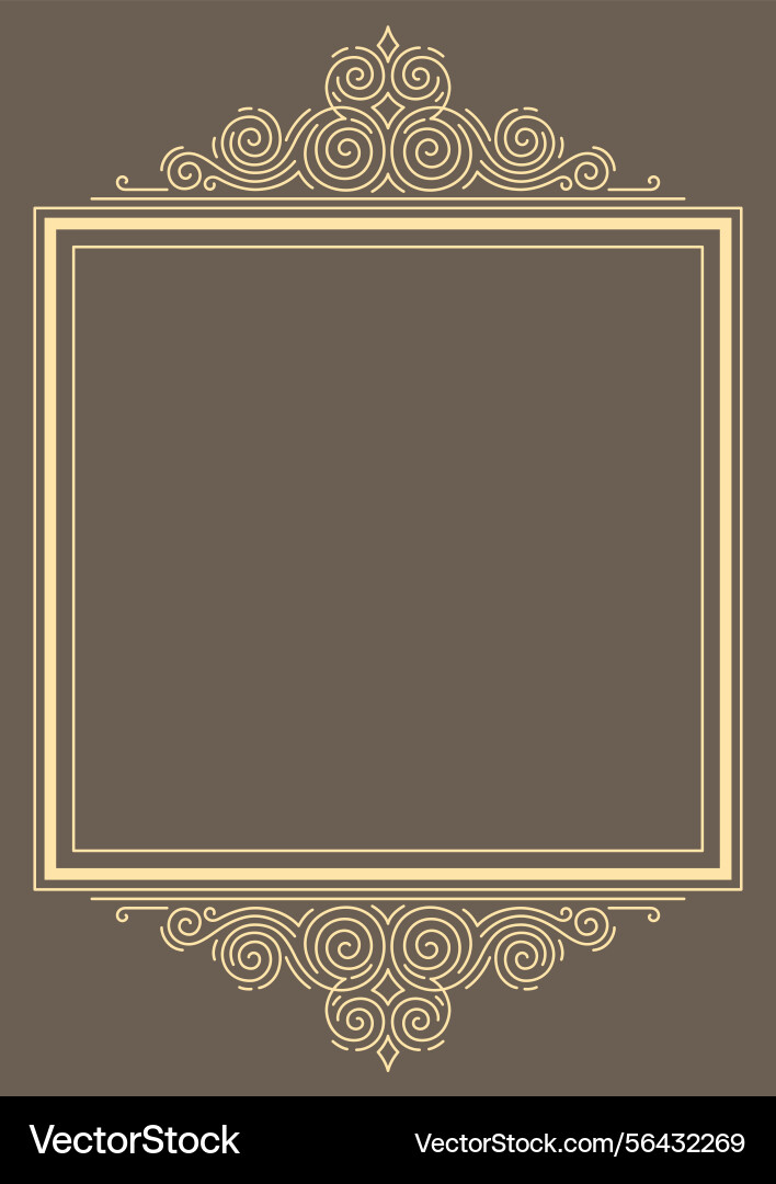Line curl frame modern decorative linear Line curl frame modern decorative linear vector image