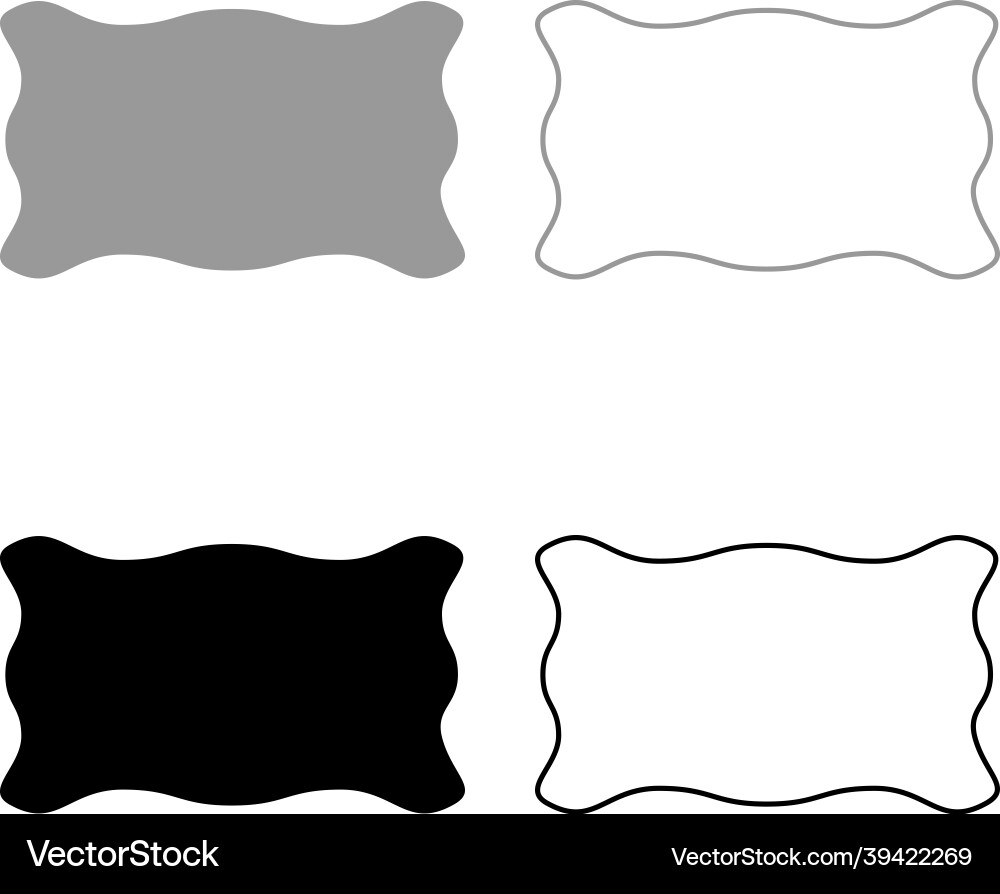Rectangular banner layout wave shape frame Rectangular banner layout wave shape frame vector image