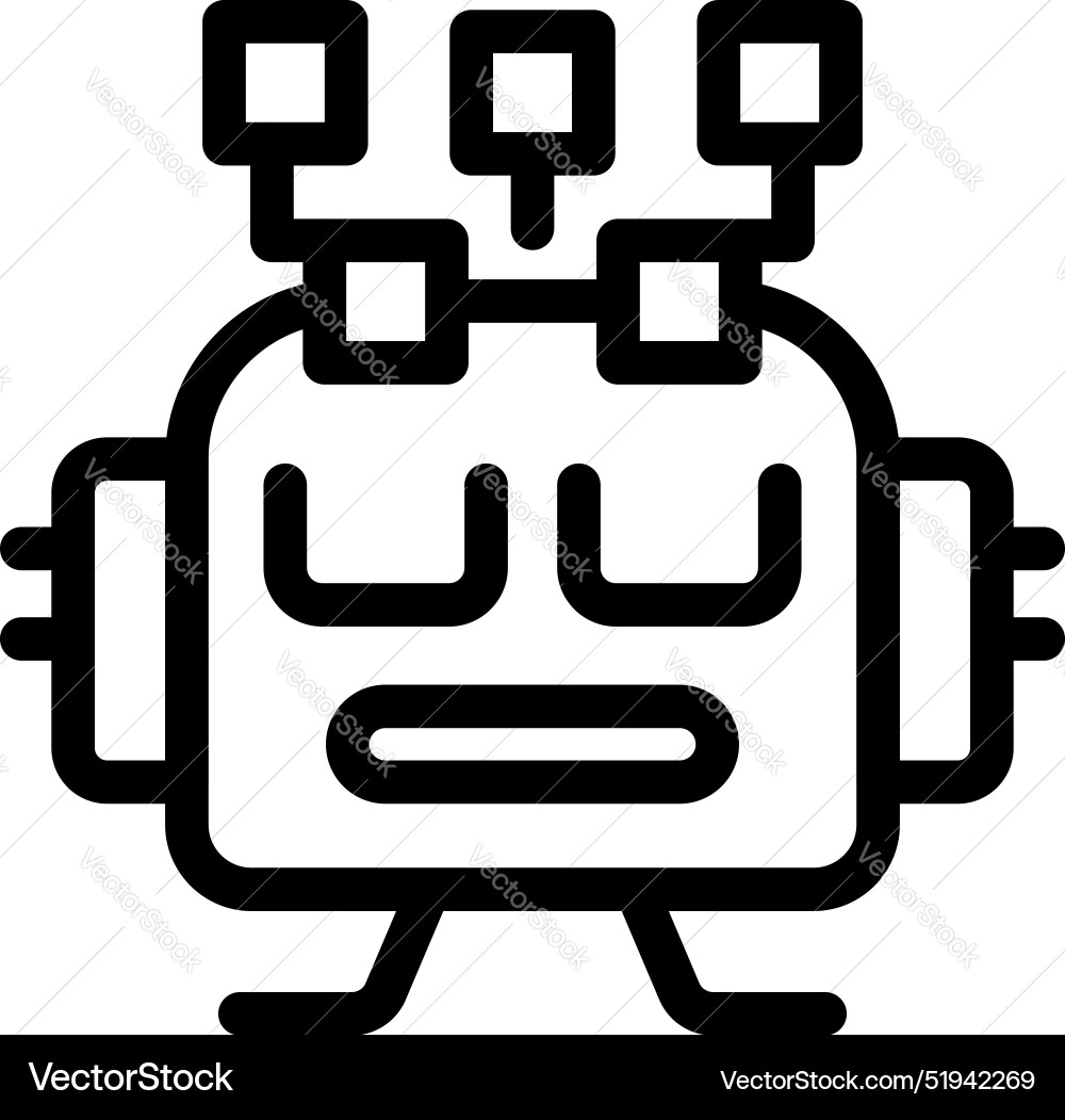 Robot receiving data through artificial Robot receiving data through artificial vector image