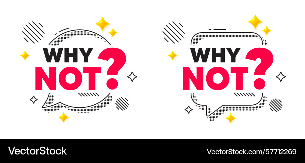 Why not symbol ask question sign chat speech Vector Image