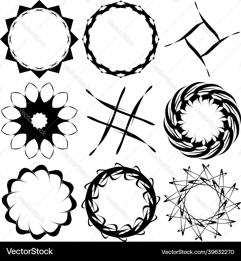 Abstract circular drawing amorphous nonfigurative Abstract circular drawing amorphous nonfigurative Vector Image