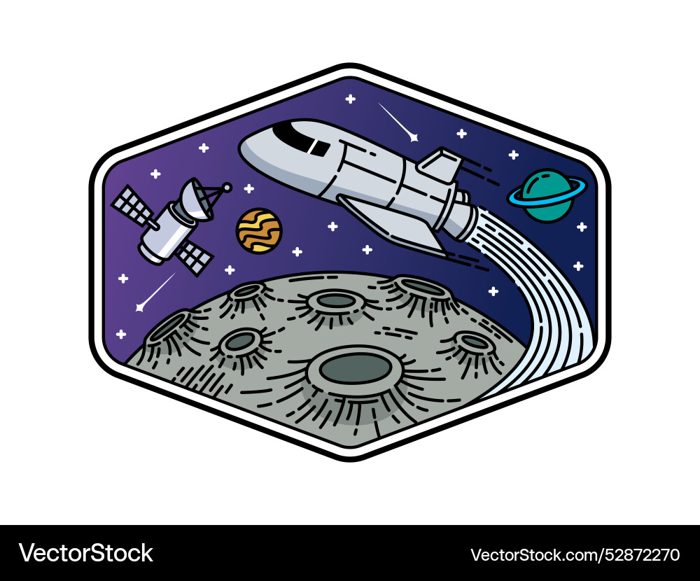 Beautiful view in outer space vector image