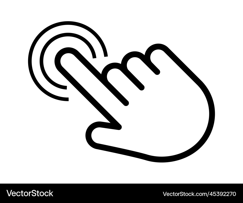 Click cursor set computer pointer hand and arrow Click cursor set computer pointer hand and arrow vector image