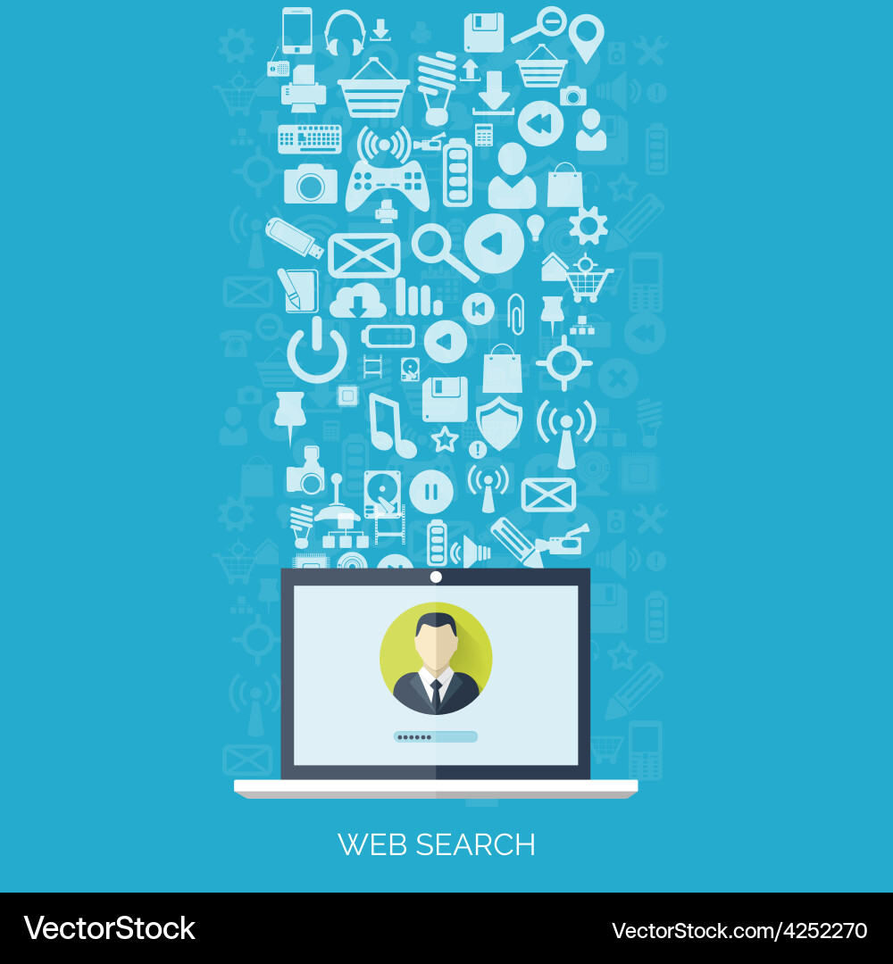 Cloud Computing & Data Network Background Vector Image