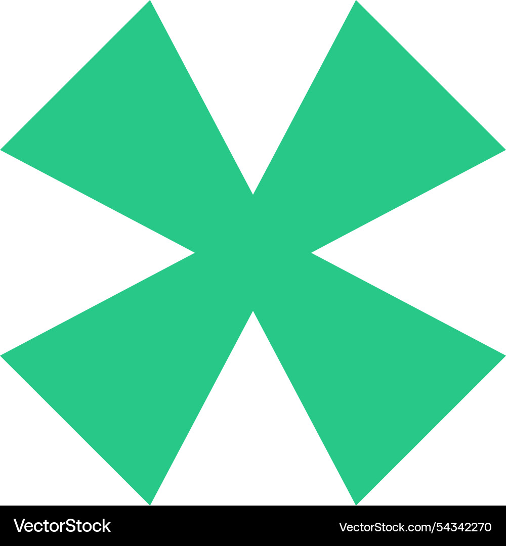 Cross brutalist simple geometric form Vector Image