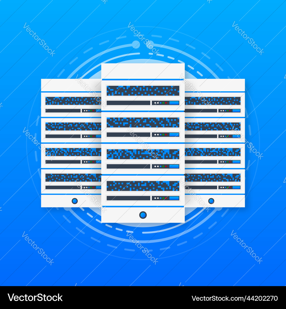 Data processing center abstract digital storage Data processing center abstract digital storage vector image