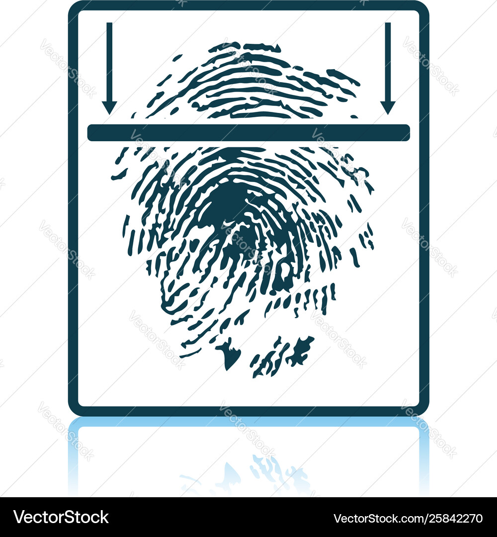 Fingerprint scan icon Fingerprint scan icon vector image