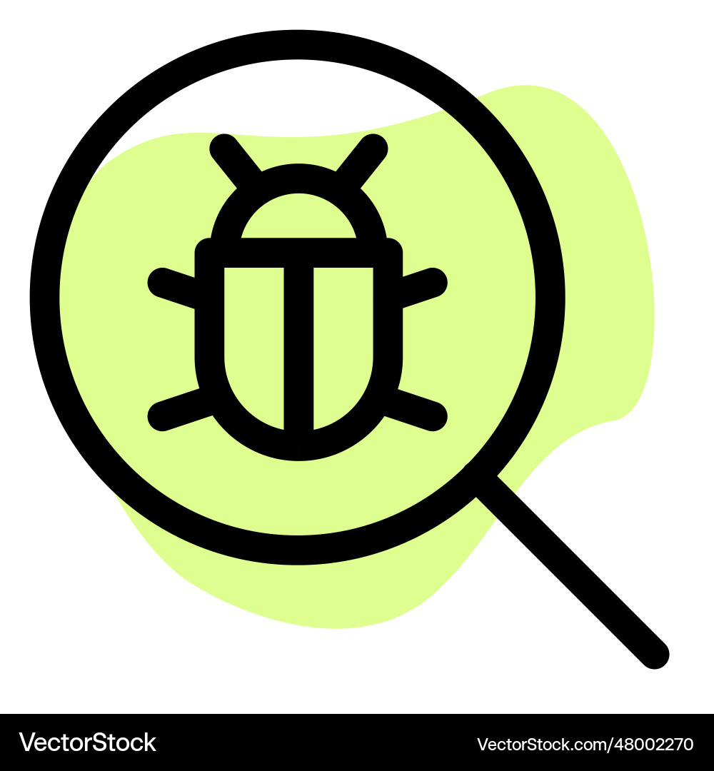 Found a bug in system software Vector Image
