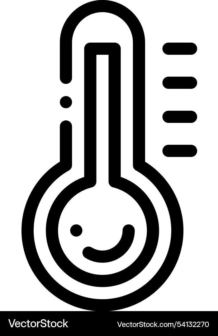 High temperature icon thin linear style design Vector Image