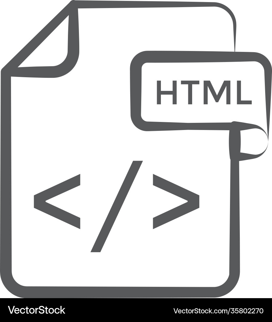 Html file vector image