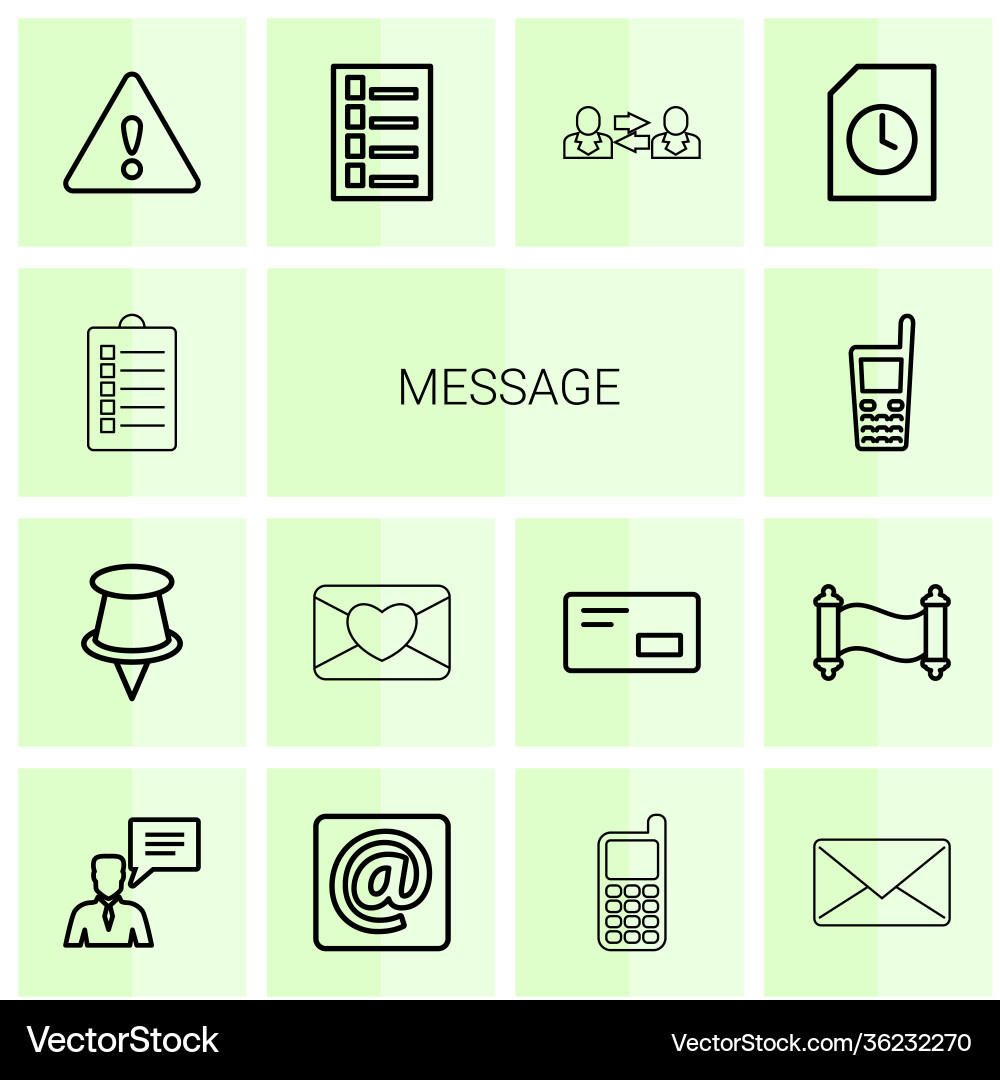 Message icons Vector Image