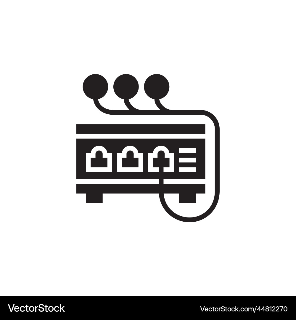 Network hub icon computer component solid Network hub icon computer component solid vector image