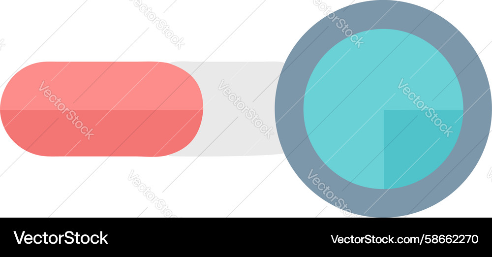 Search bar with toggle switch for filtering Vector Image