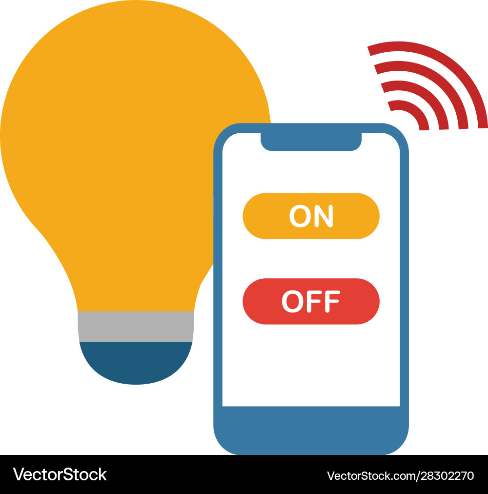Smart light icon simple element from Vector Image