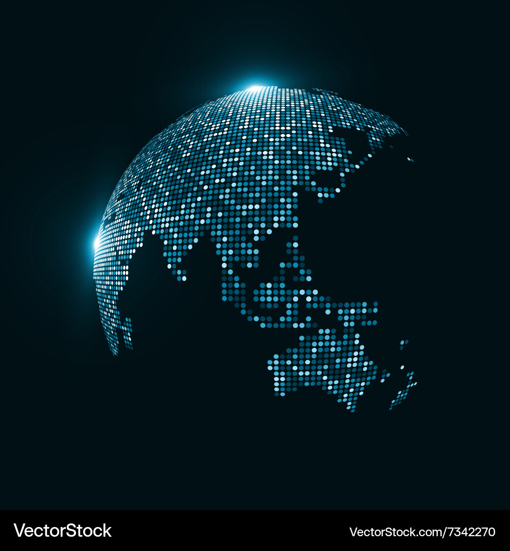 Technology image of globe Vector Image