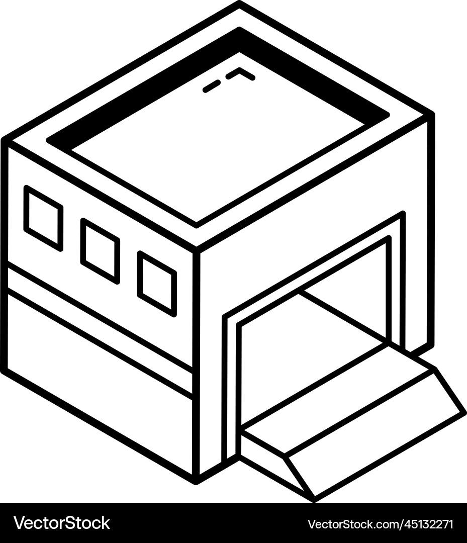 An icon of depository line design Vector Image