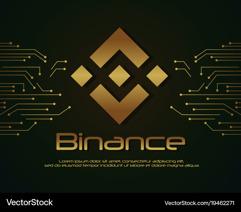 Background blockchain binance design collection vector image